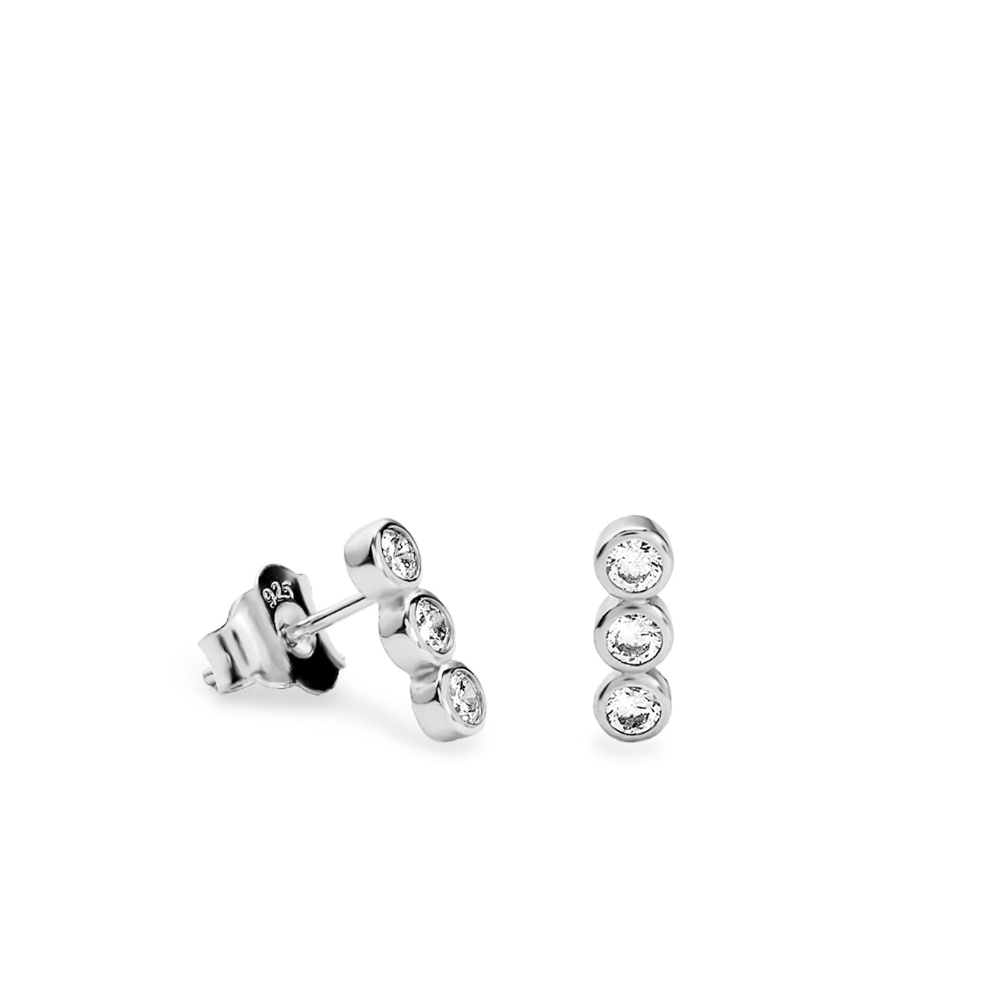 Boucles d'oreilles petits avec tres zircons