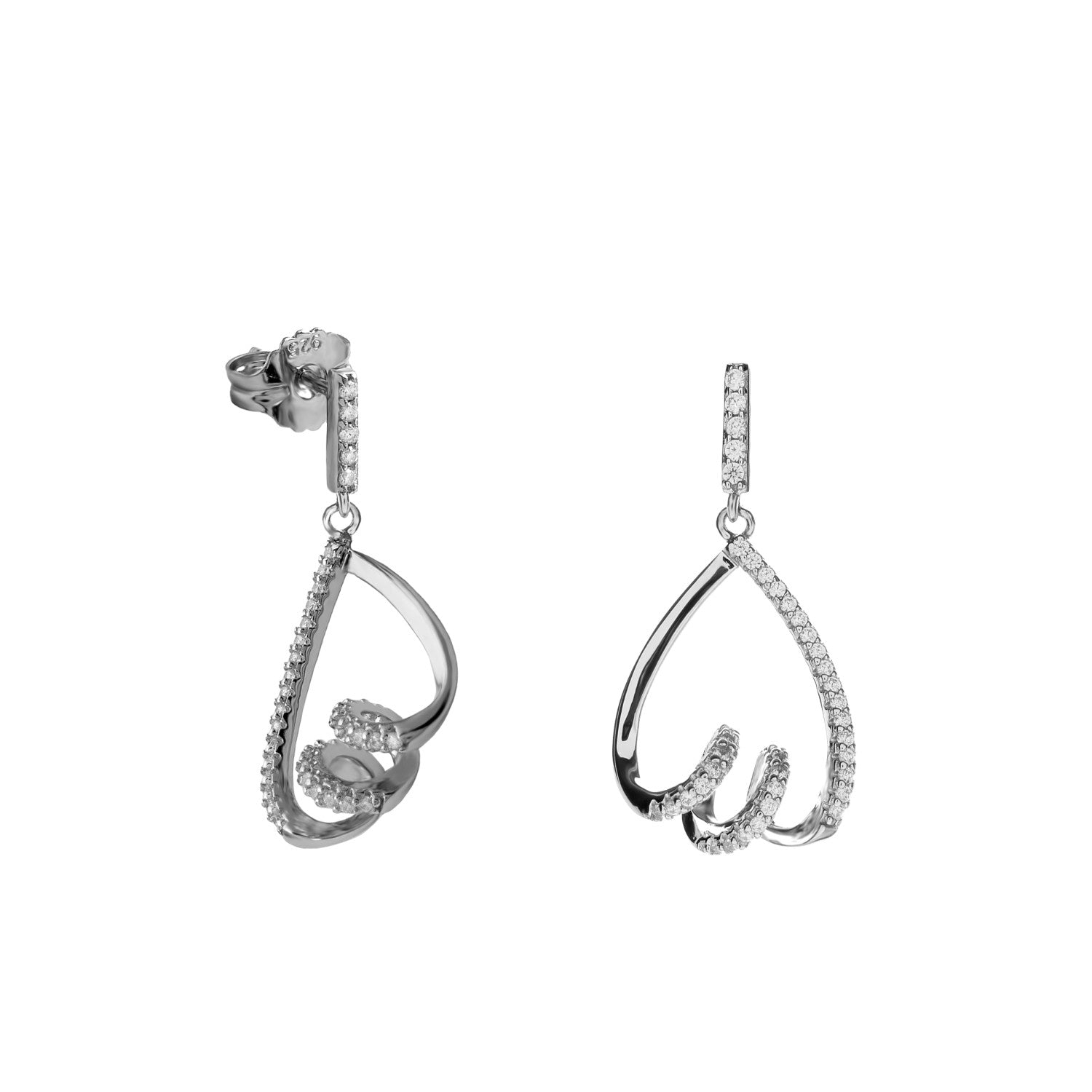 Pendeintes long silver with design elegant