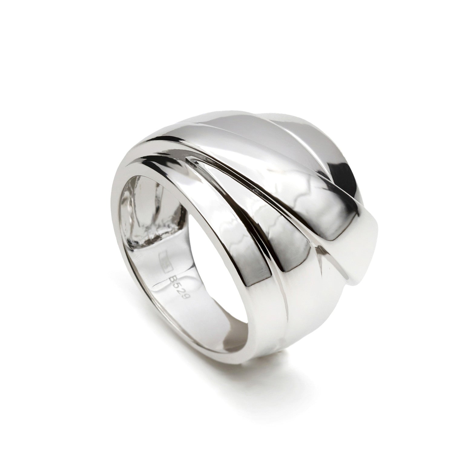 Rings wide silver design wraparound