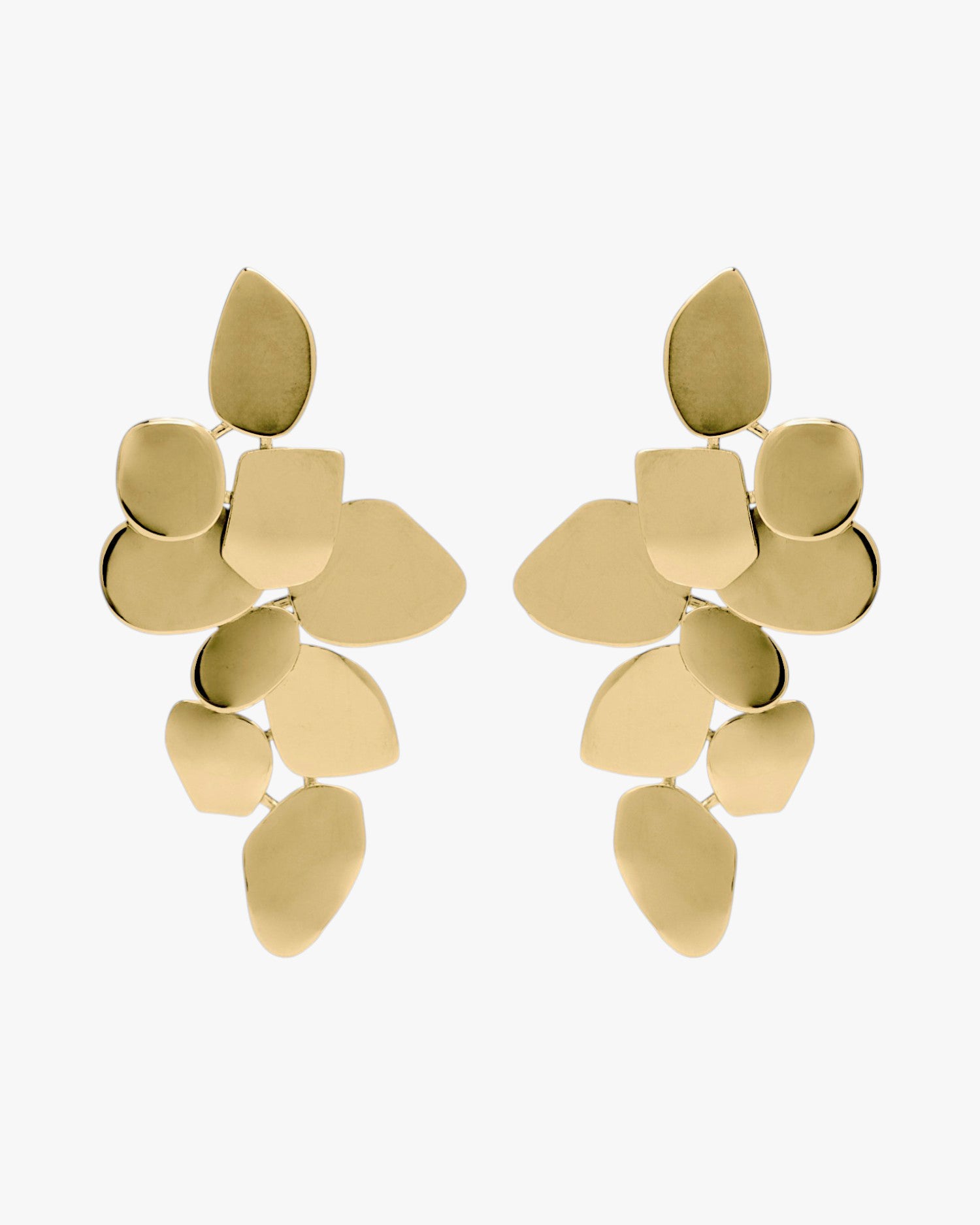 Pendientes originales diseño floral en dorado