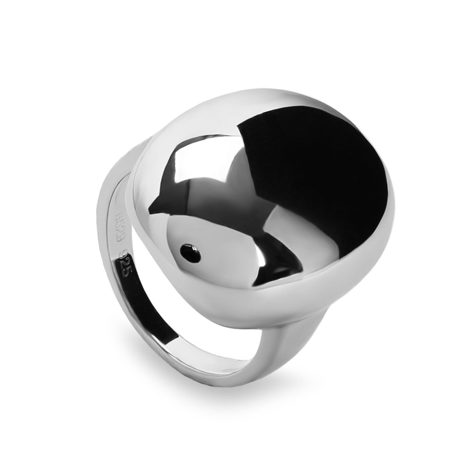 Anillo de plata original diseño redondeado