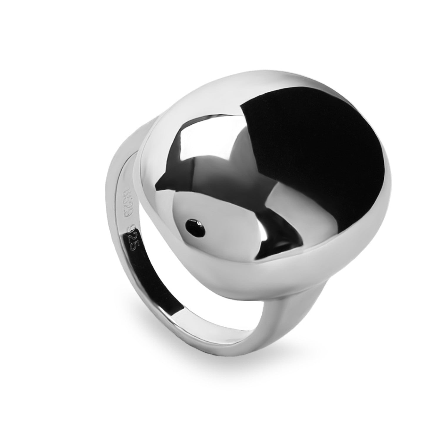 Anillo de plata original diseño redondeado