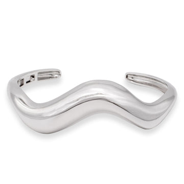 Pulsera esclava de plata ondulado