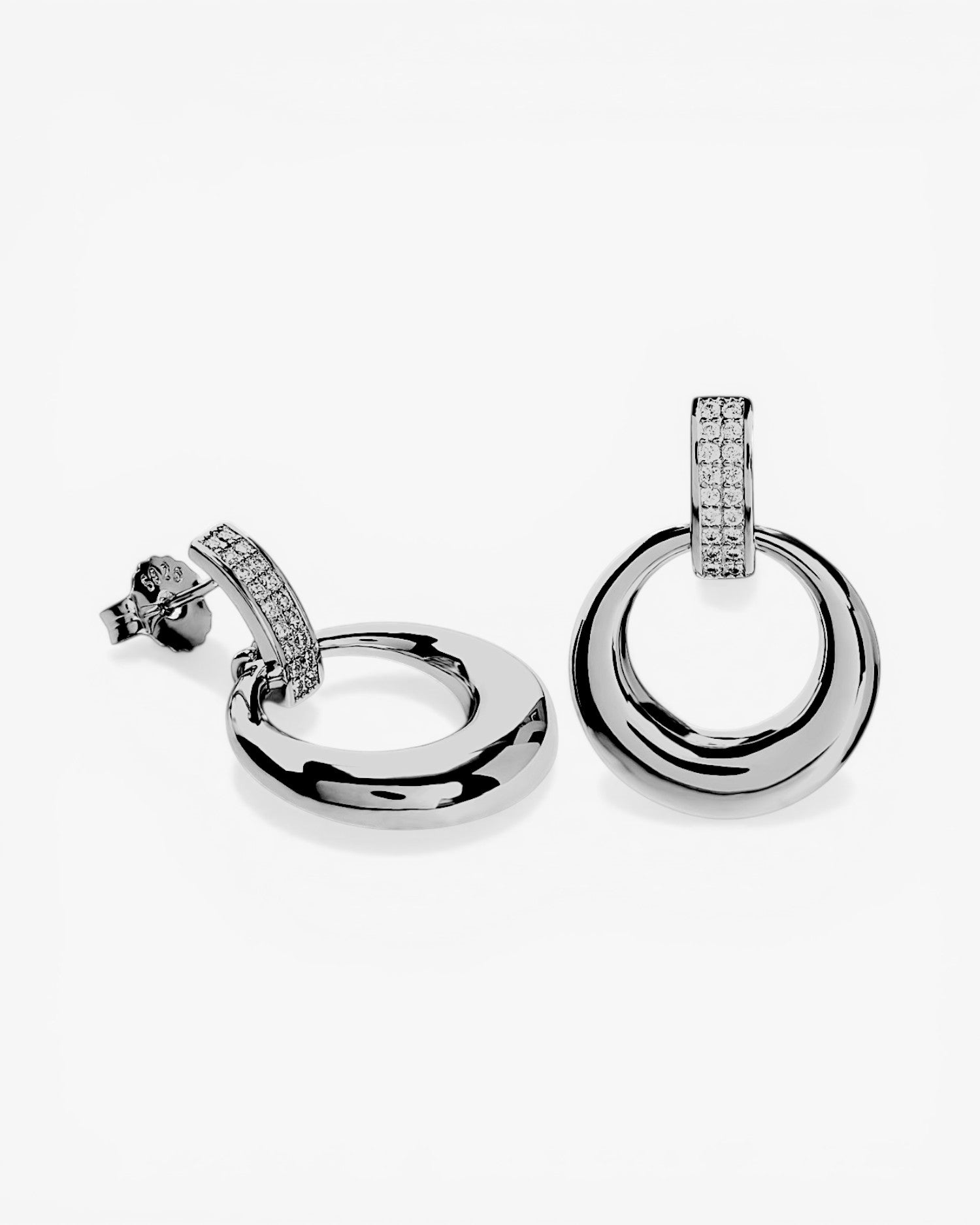 Pendientes originales forma circulo colgante