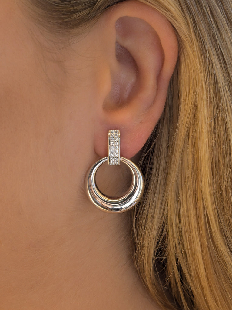 Pendientes originales forma circulo colgante