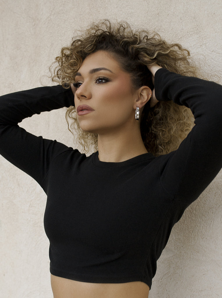 Pendientes de aro ancho tamaño grande en tono plateado