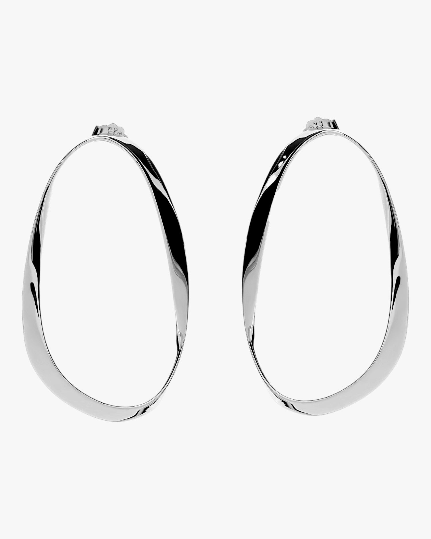 Pendientes originales de plata diseño liquido