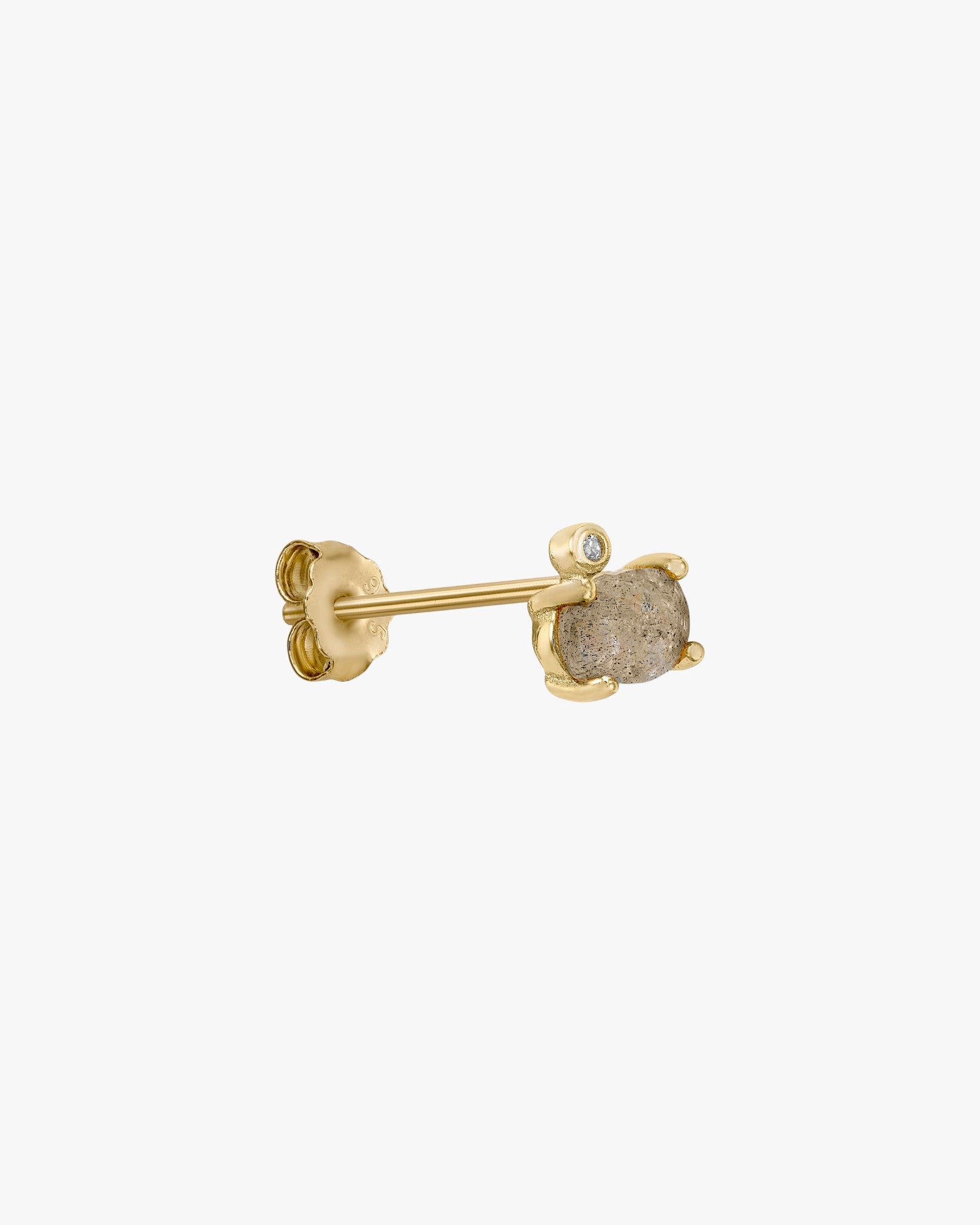 Piercing de piedra natural con labradorita y circonita
