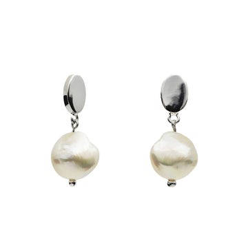 Pendientes perlas barrocas diseño minimalista