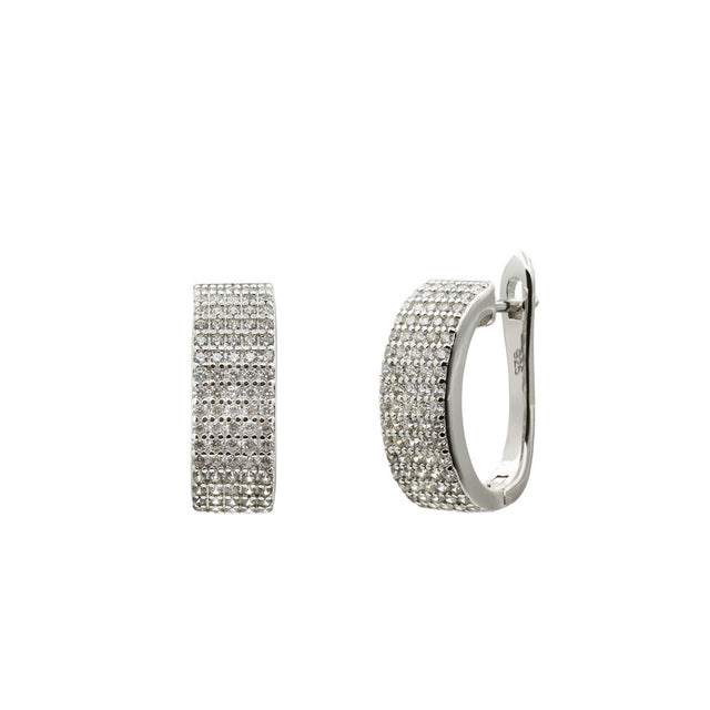 boucle de créole petite large avec zircons