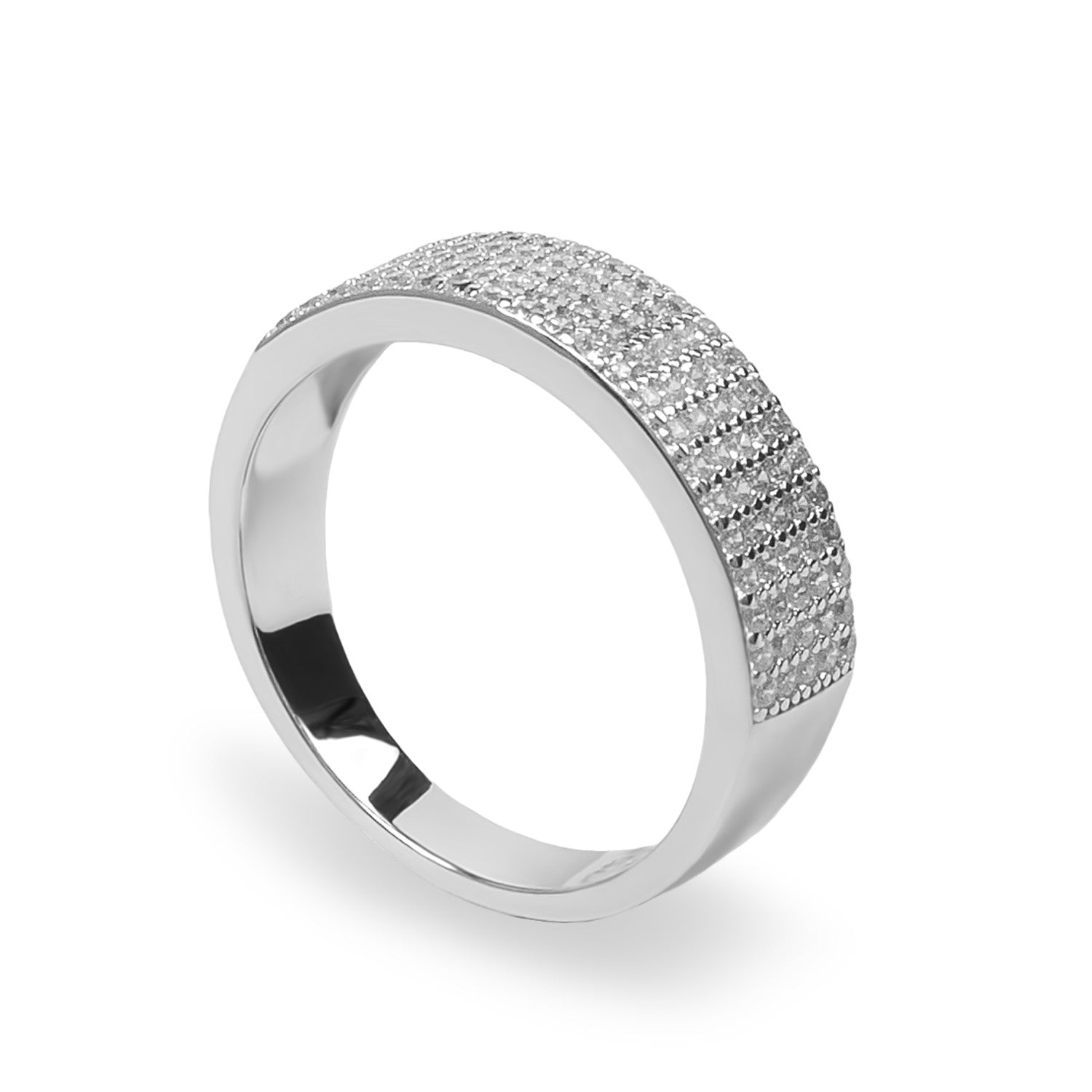 bague avec zircons de argent avec zircons