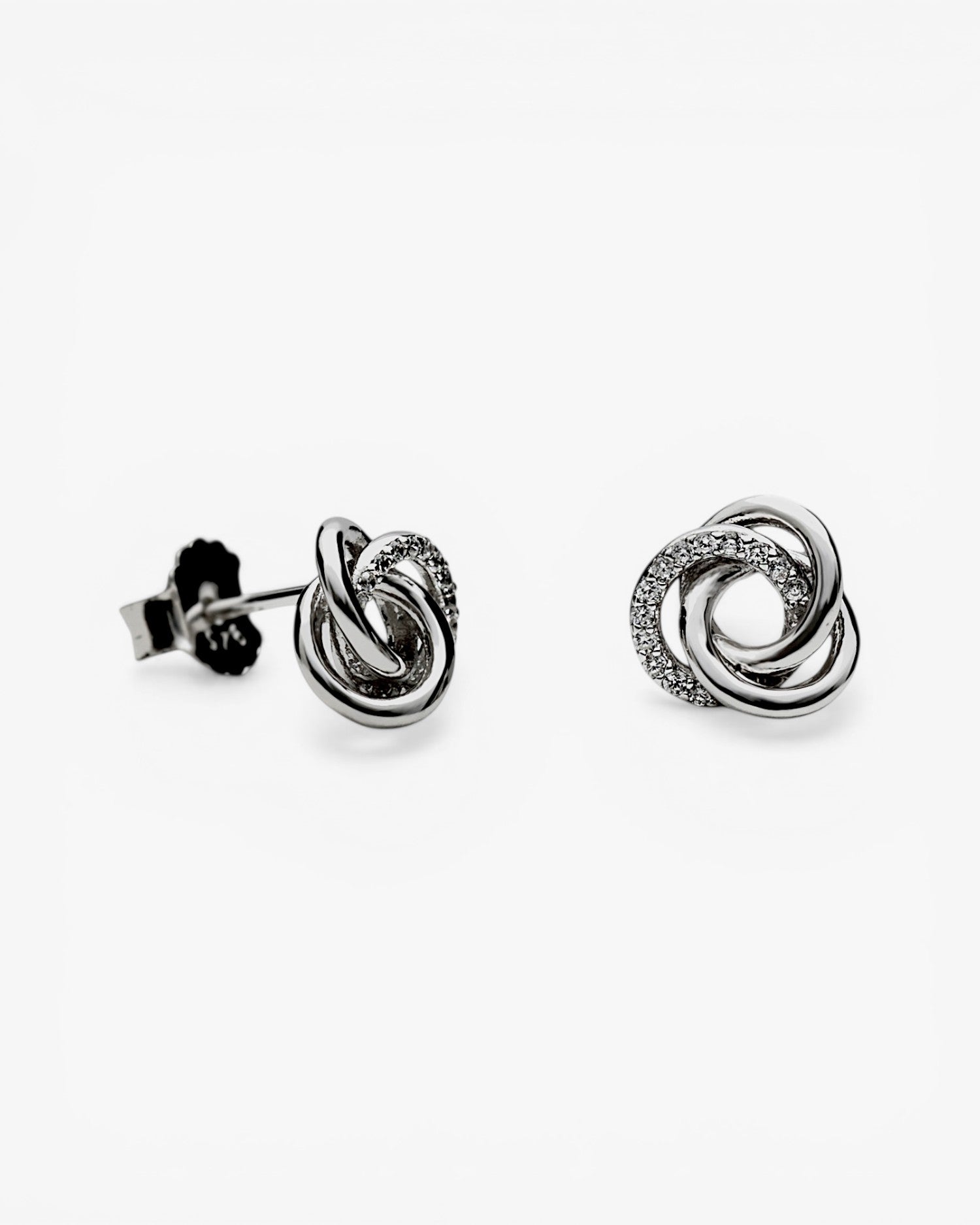 Pendientes de plata pequeños diseño espiral