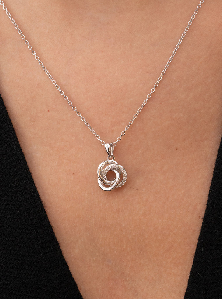 Collares de plata pequeño diseño espiral