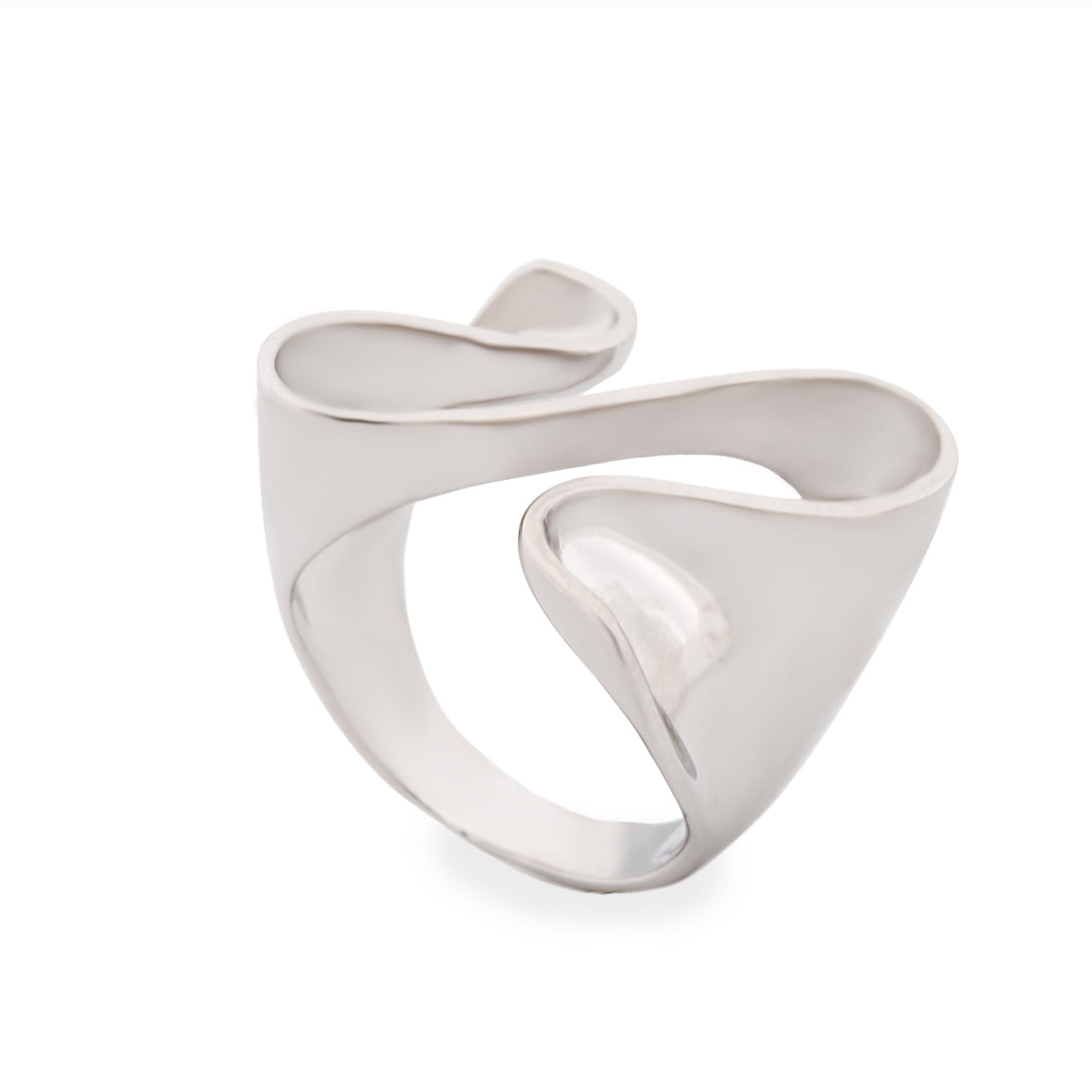 Anneaux de design de forme fluide et ondulée