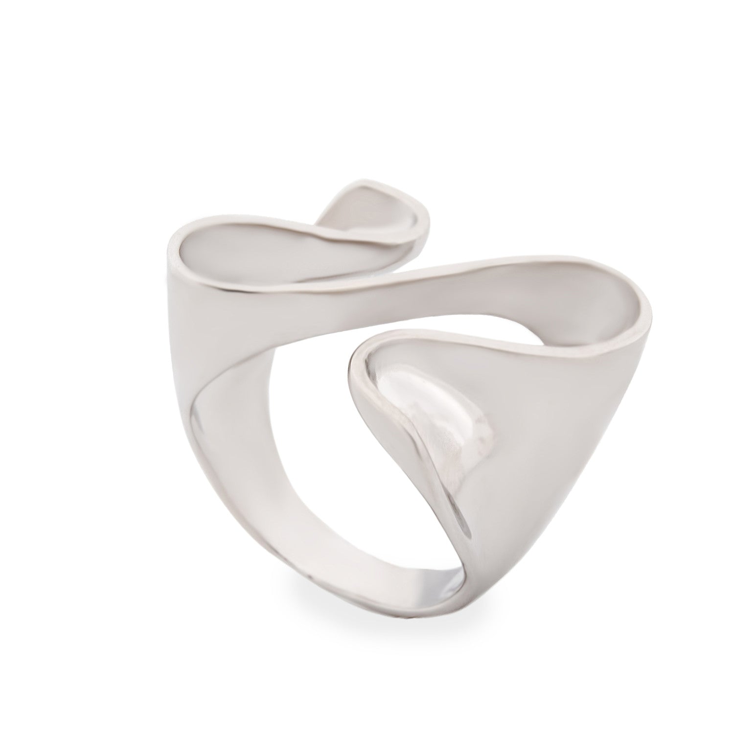 Anillos de diseño de forma fluida y ondulada