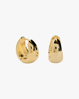 Gold-plated silver hoop earrings with a contemporary design