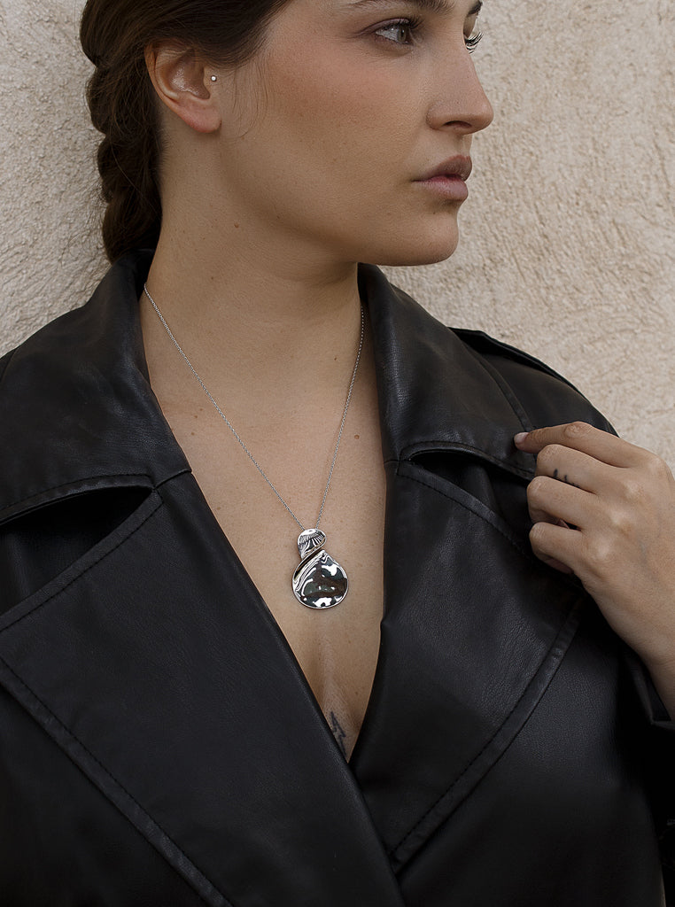 Collares plata originales diseño fluído y elegante