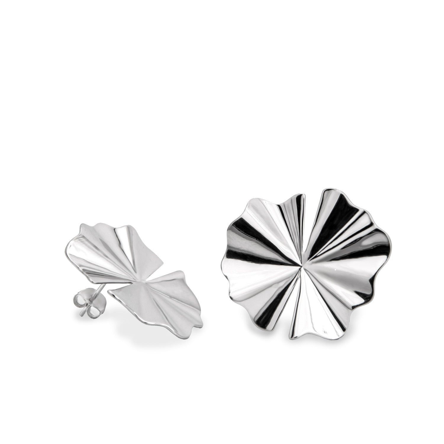 boucles d'oreilles originaux de argent avec design nature