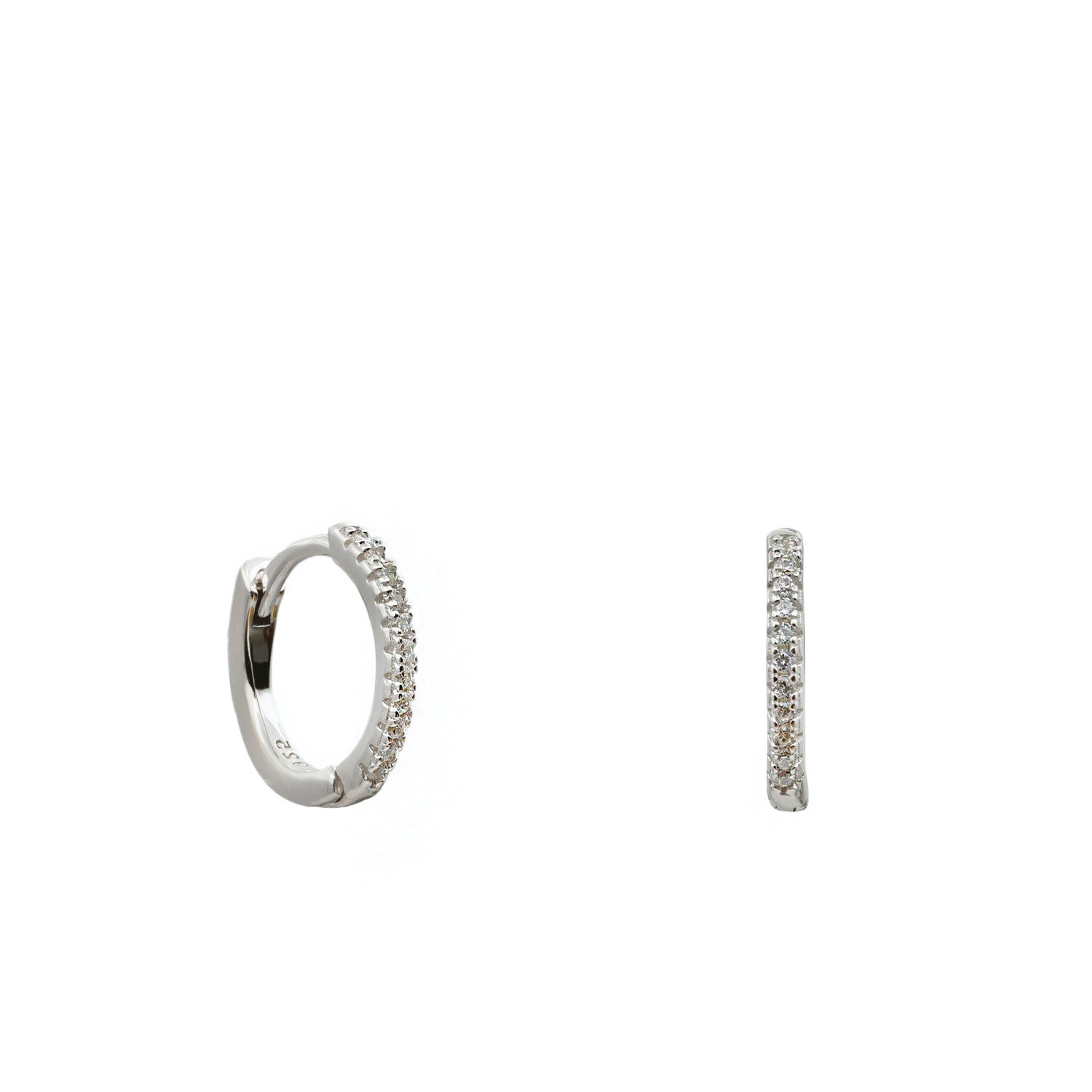 mini créole argent de avec zircons