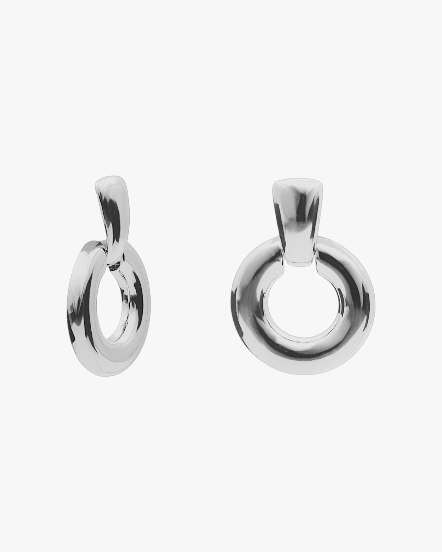 Pendientes de plata originales diseño circulares gruesos