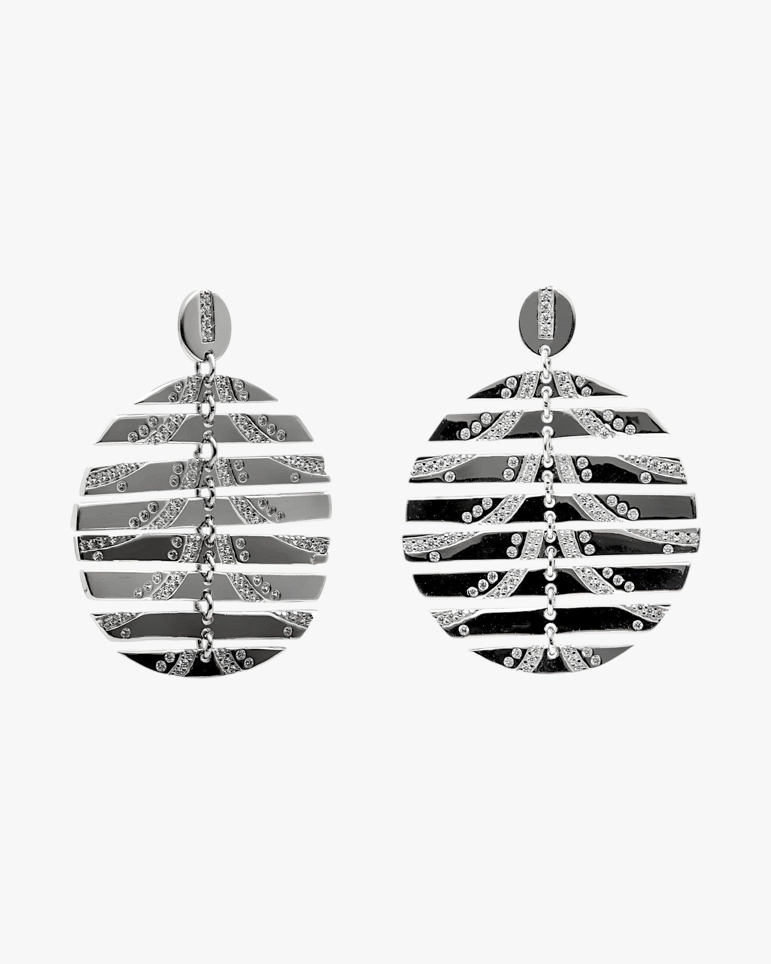 Pendientes circulares con diseño circular movible con circonitas