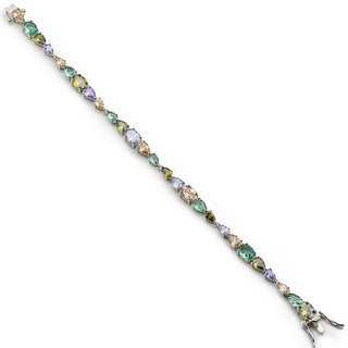 Pulsera de plata con piedras color tierra
