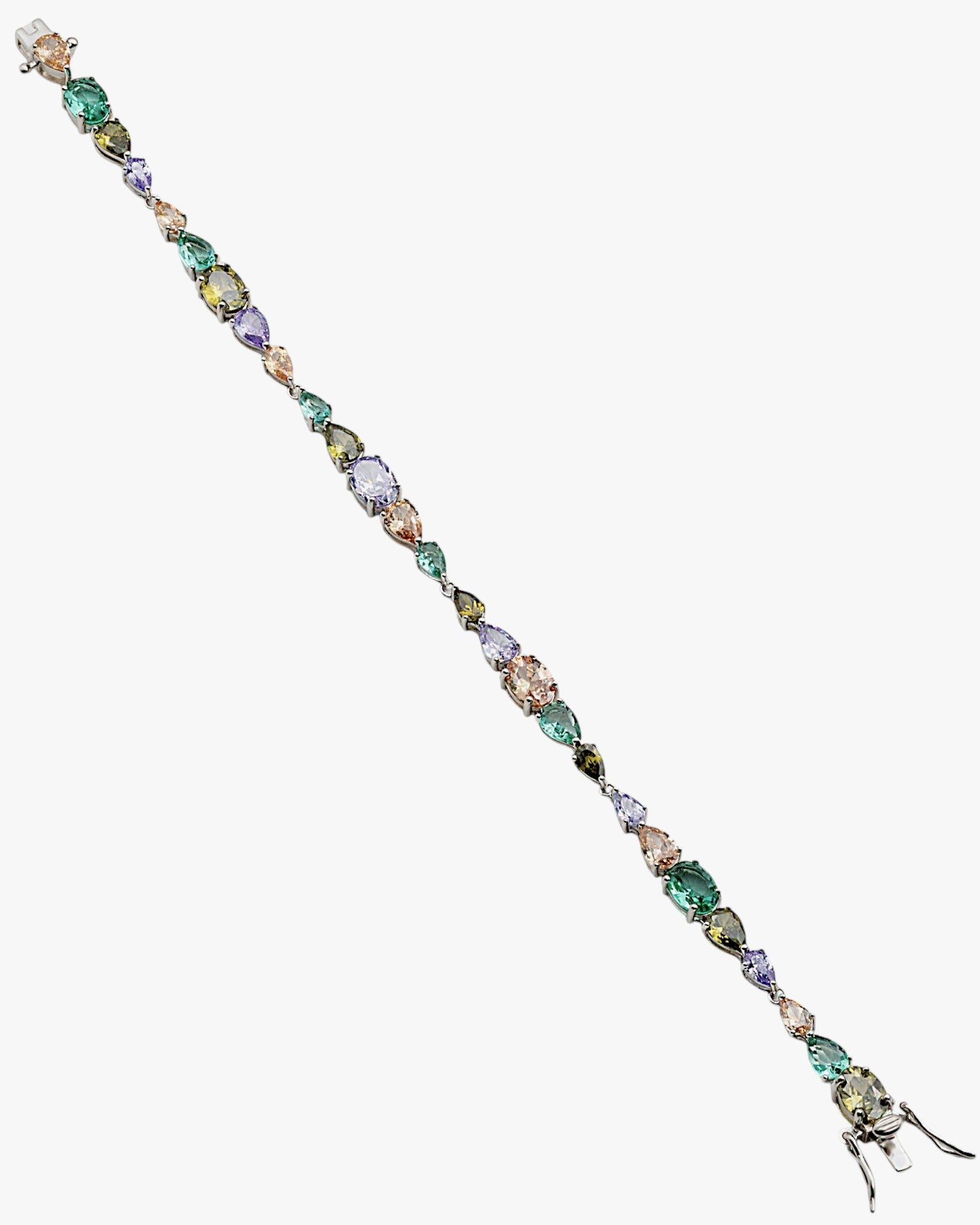 Pulsera de plata con piedras color tierra
