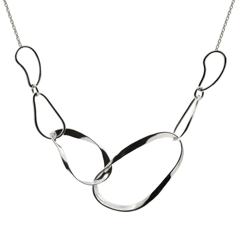 Collar eslabones irregulares diseño liquido