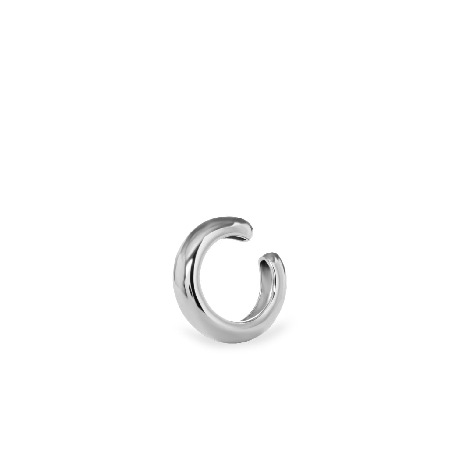 Grand pendentif manchette d'oreille en argent au design minimaliste