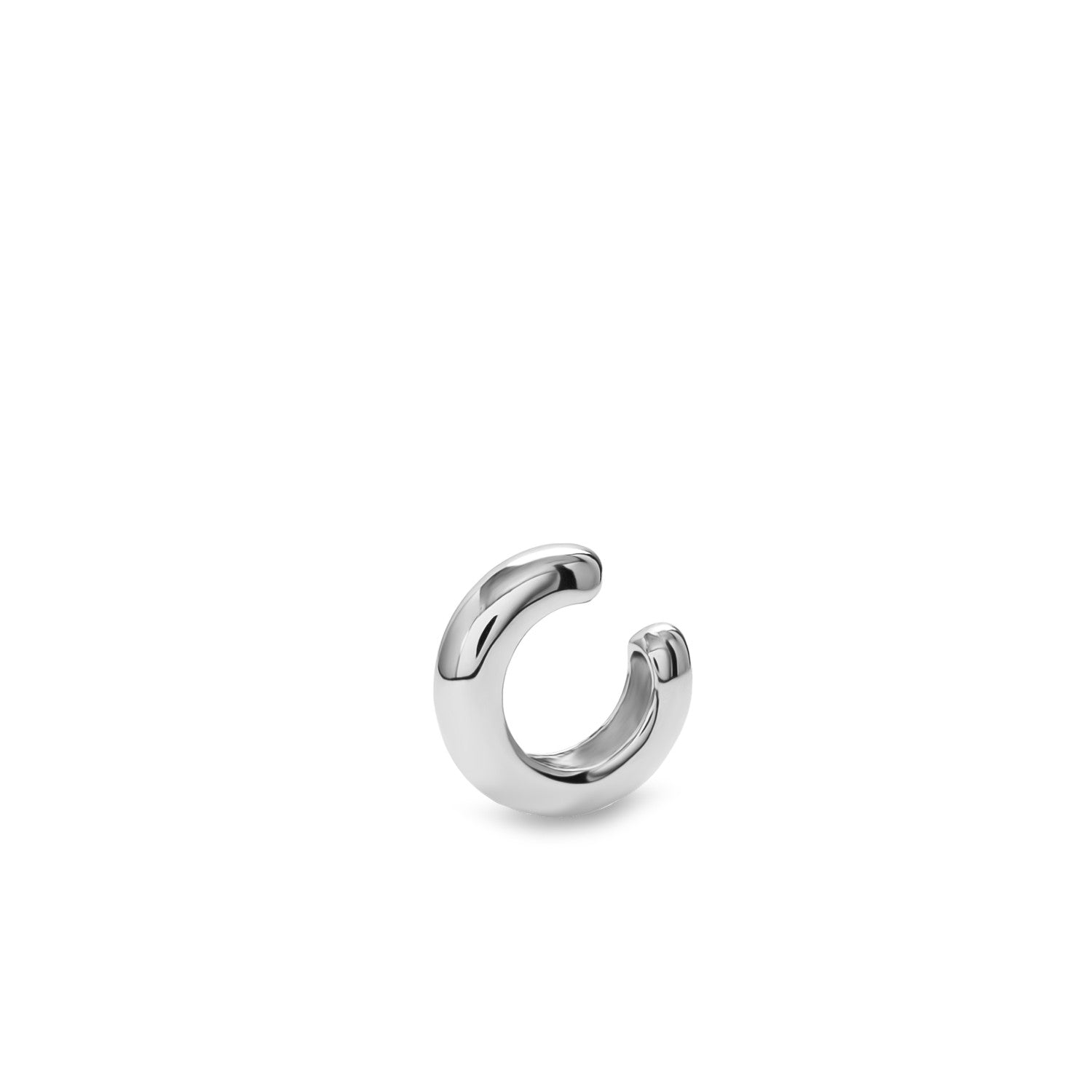 Pendiente ear cuff de plata diseño minimalista medida pequeña