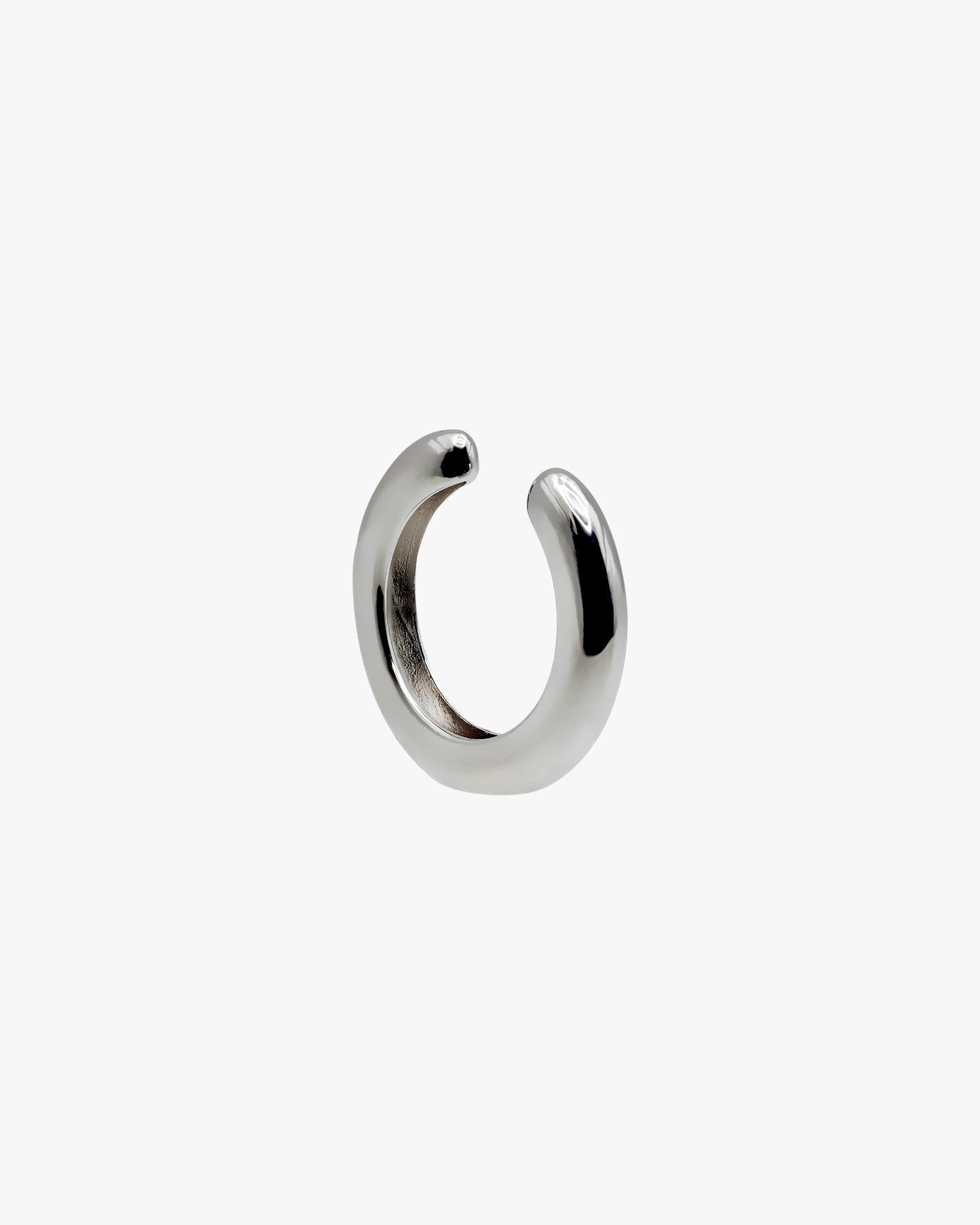 Pendiente earcuff de plata diseño minimalista medida extragrande