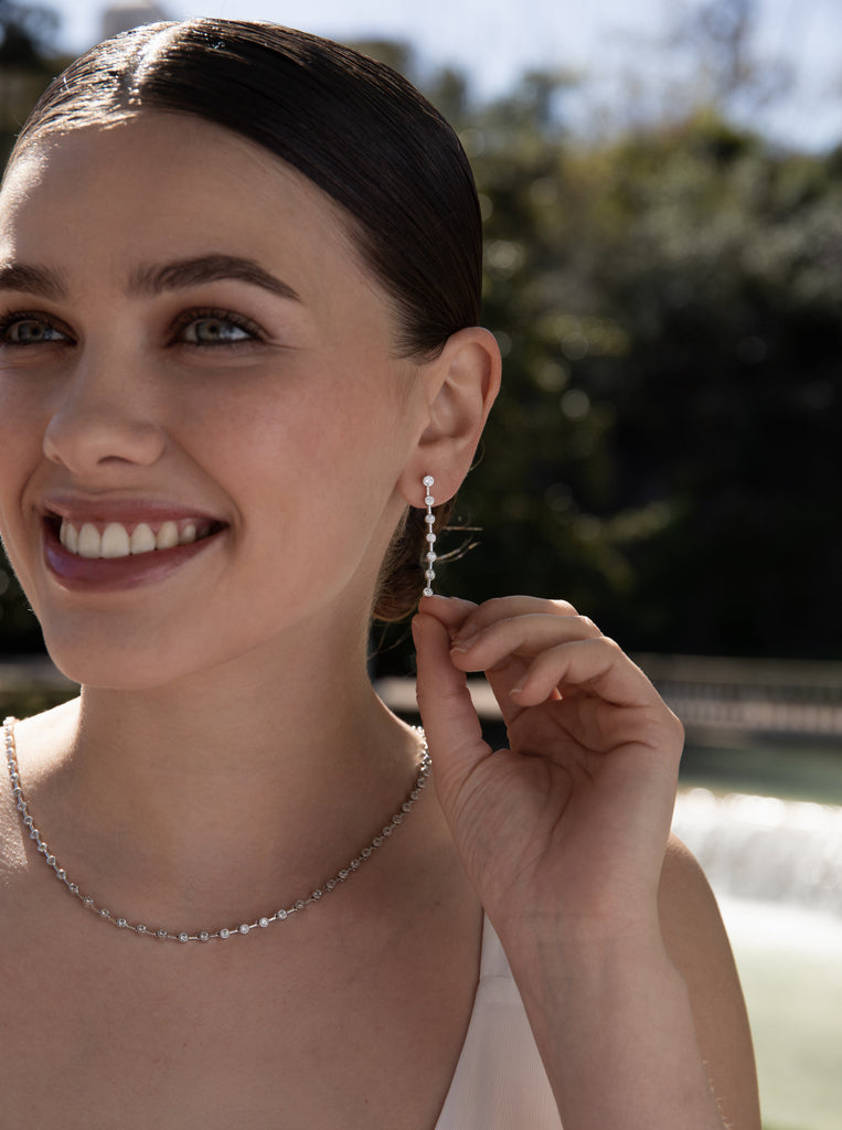 Collares fiesta cortos con circonitas pequeñas
