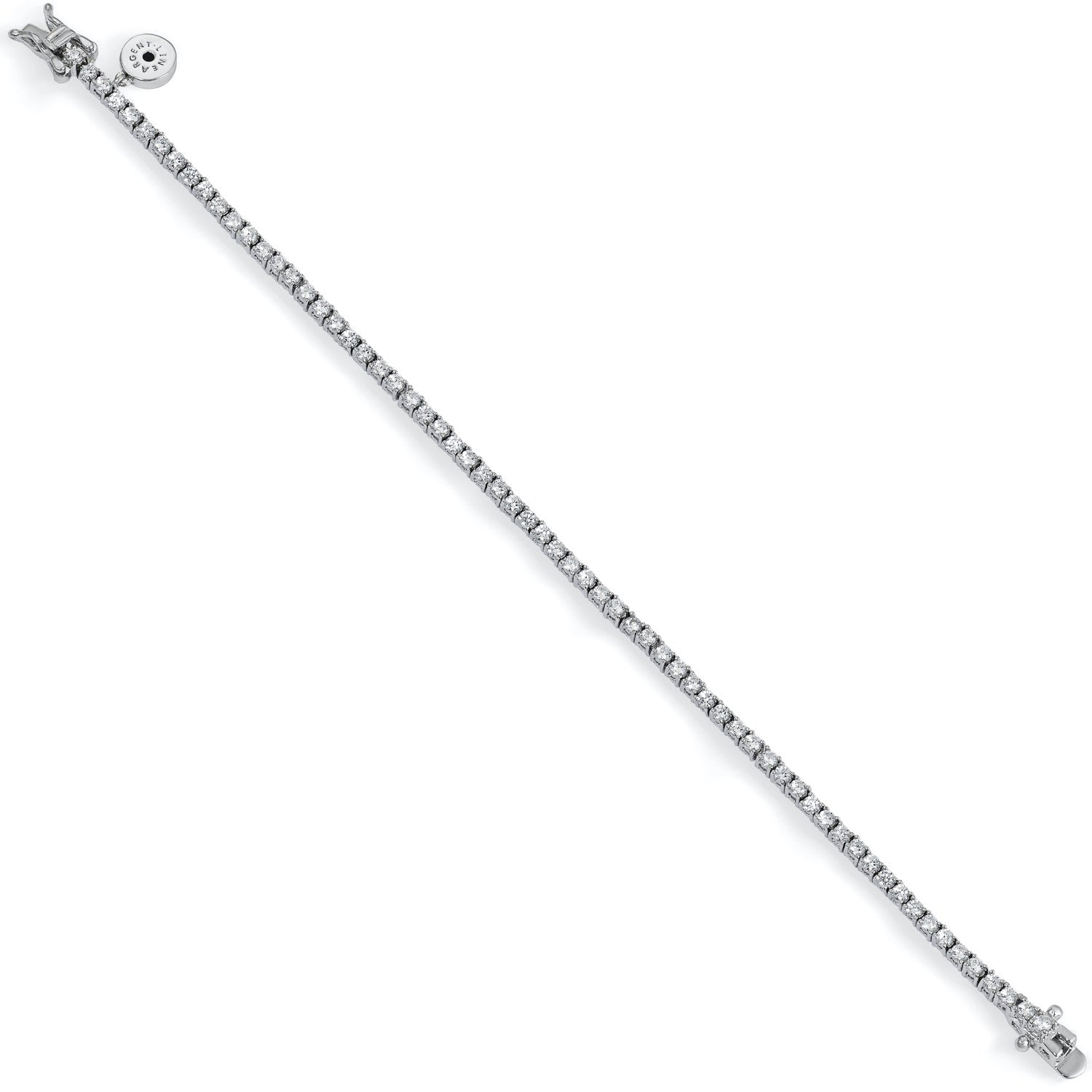 bracelet silver riviere design very fine with zirconias