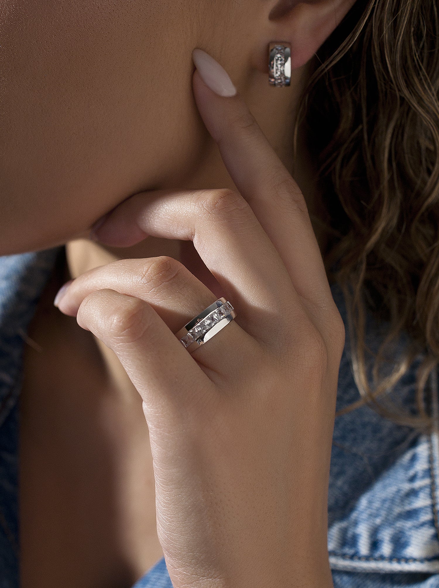 Anillos circonitas talla princesa carril central