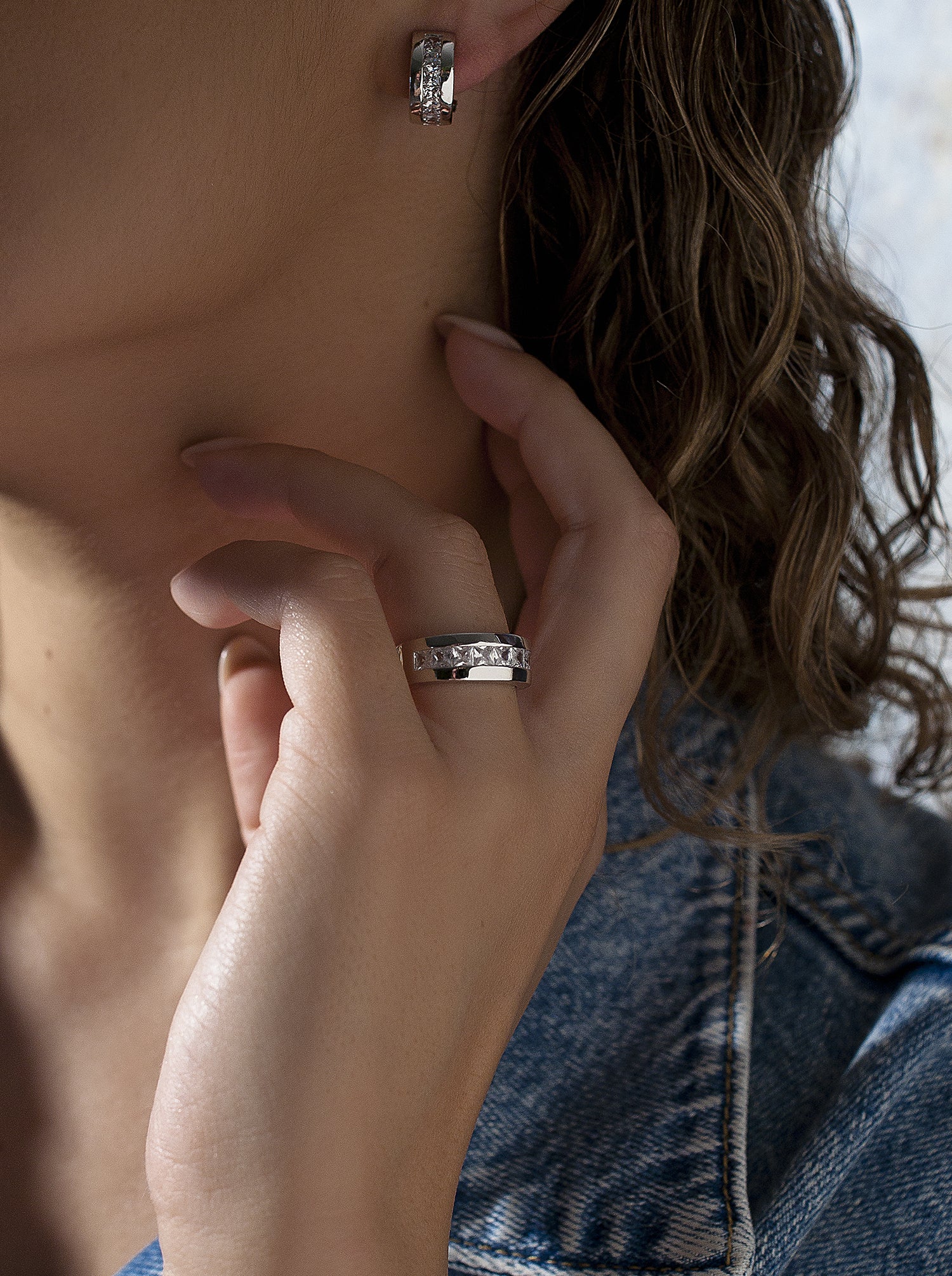 Anillos circonitas talla princesa carril central