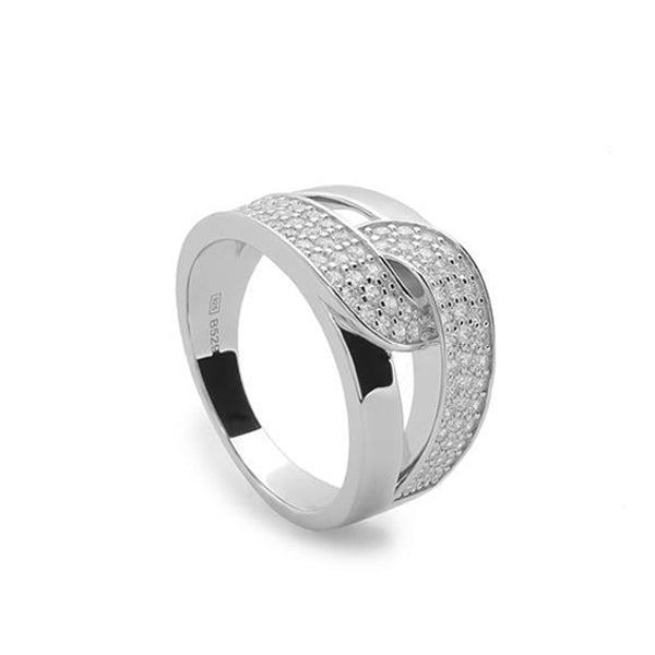 ring large interlaced with zirconias