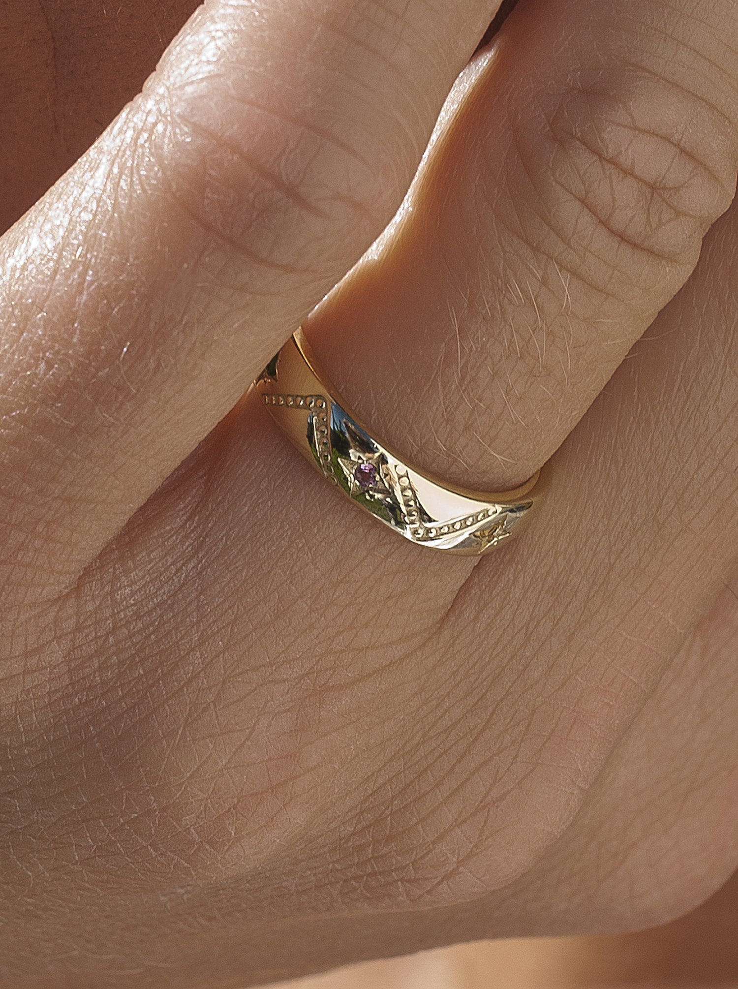 Anillos con piedras diseño de estrellas multicolores-LINEARGENT