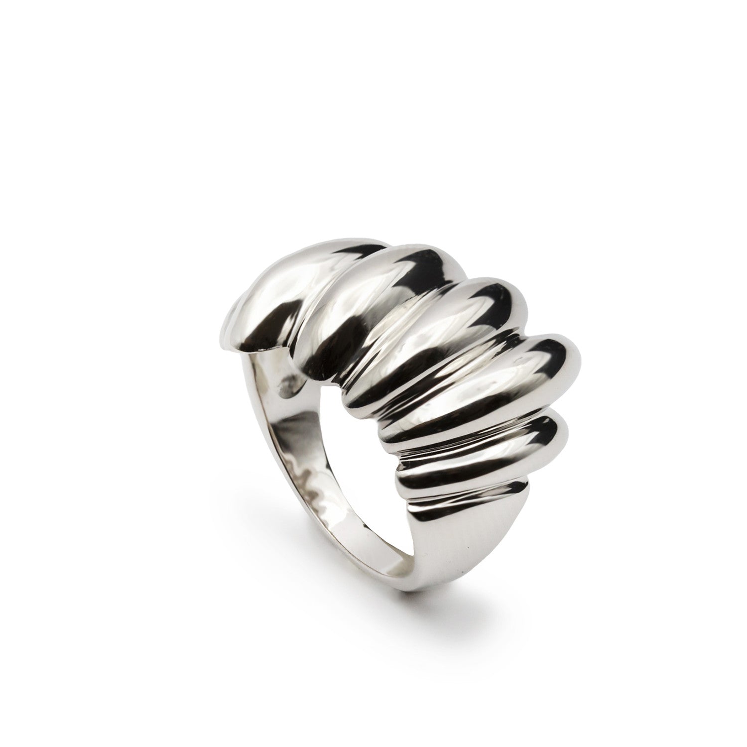Anillos de diseño en forma de espiral voluminoso-LINEARGENT