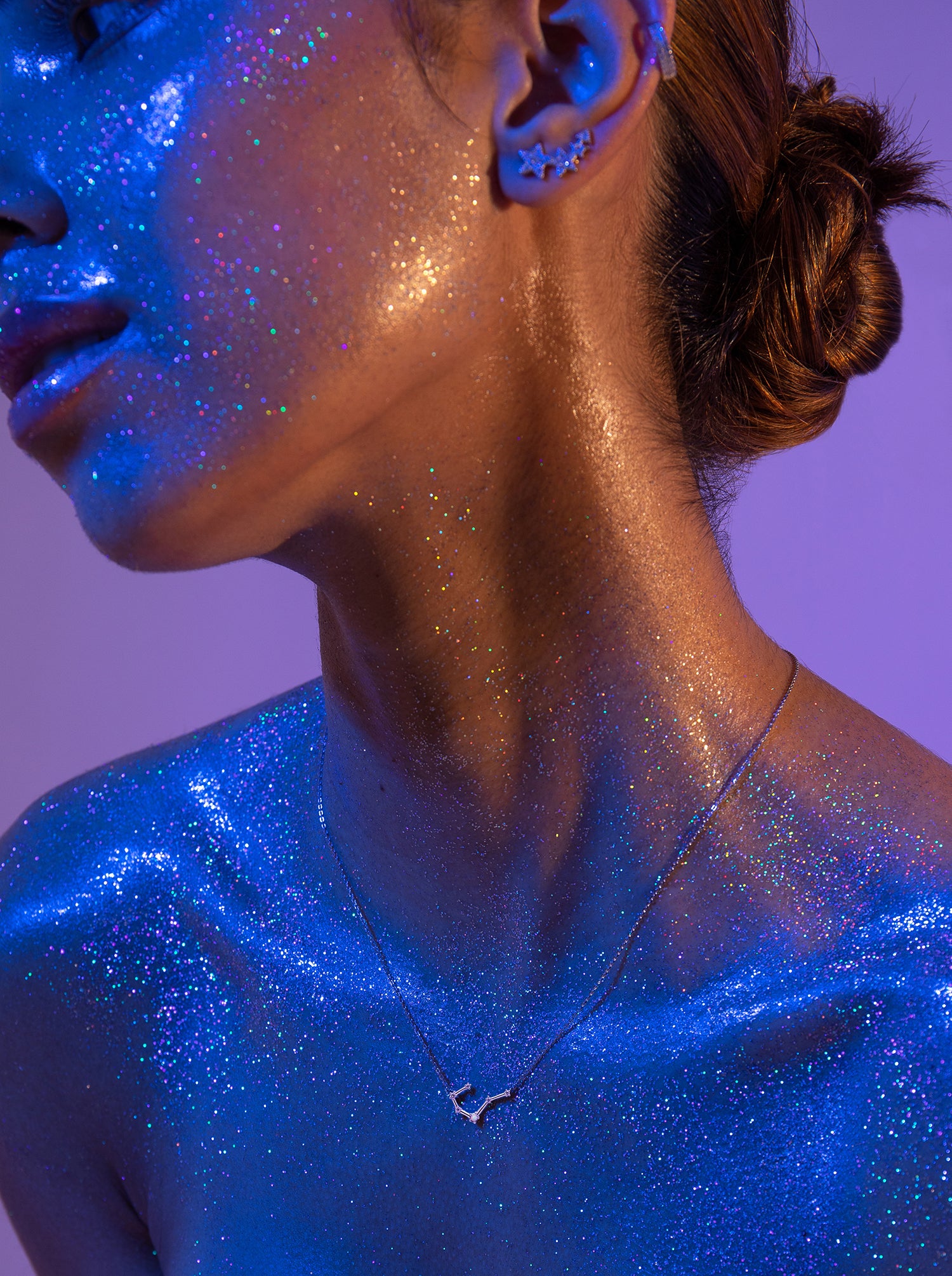 CANCER Constellation pendant in silver with natural opal