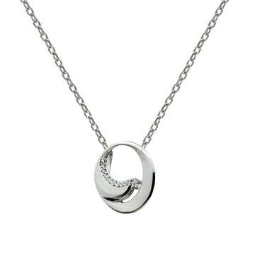 Colgante brillante diseño oval estilo caracola