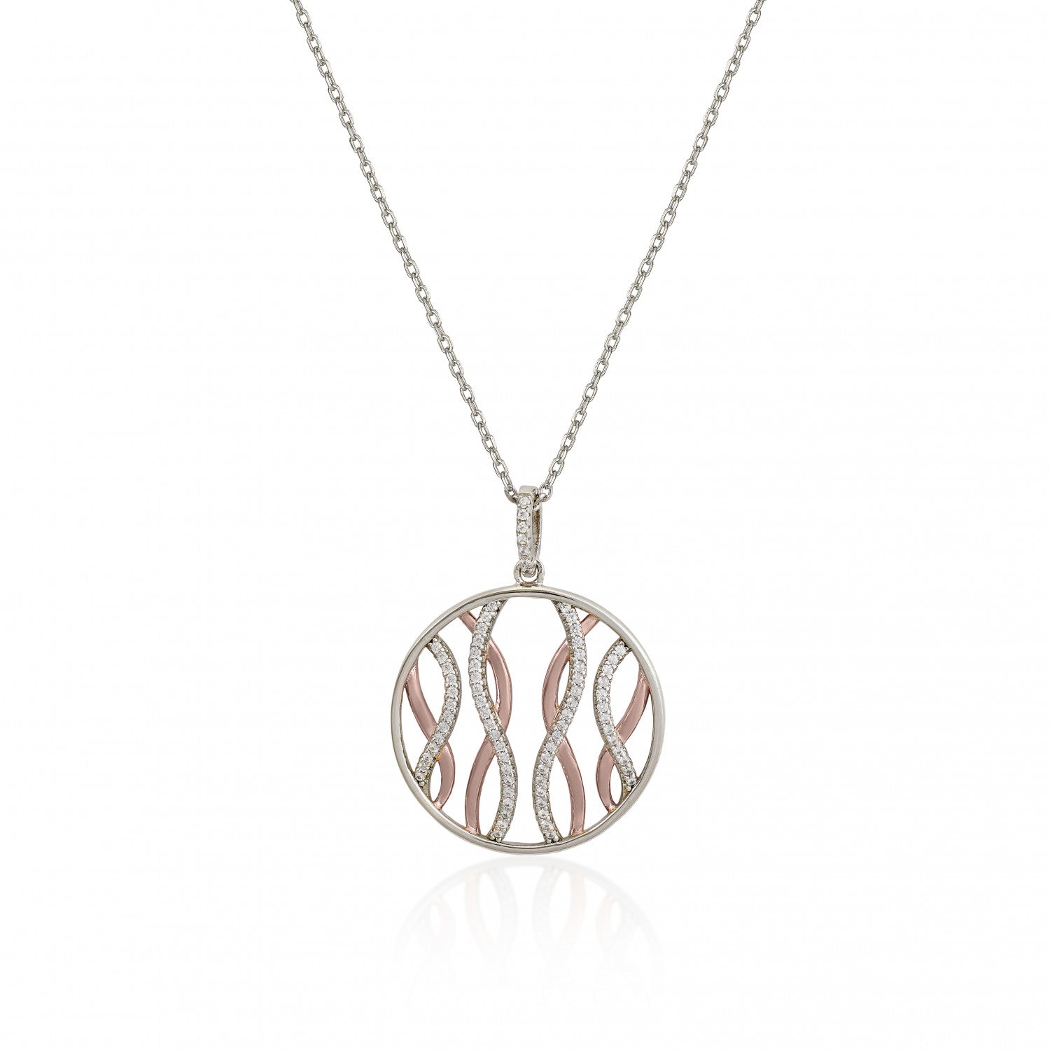 Colgantes bicolor diseño de tiras irregulares con circonitas