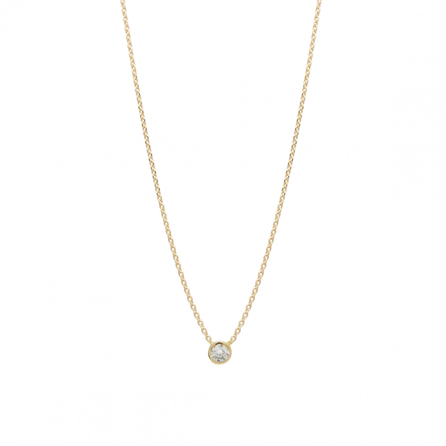 Colgantes pequeños de plata diseño de circonita bañados en oro-LINEARGENT