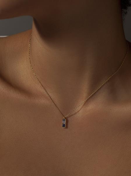 Colgantes pequeños de plata diseño tonos azules-LINEARGENT