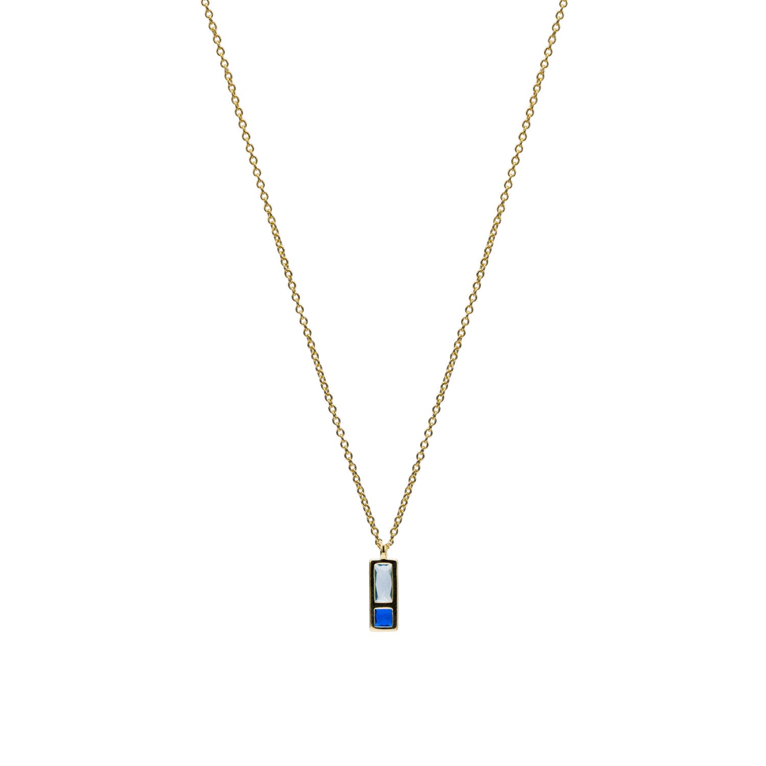 Colgantes pequeños de plata diseño tonos azules-LINEARGENT