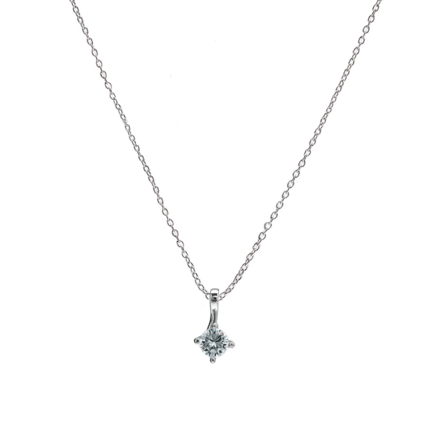 Colgantes pequeños diseño de circonita con grapa-LINEARGENT