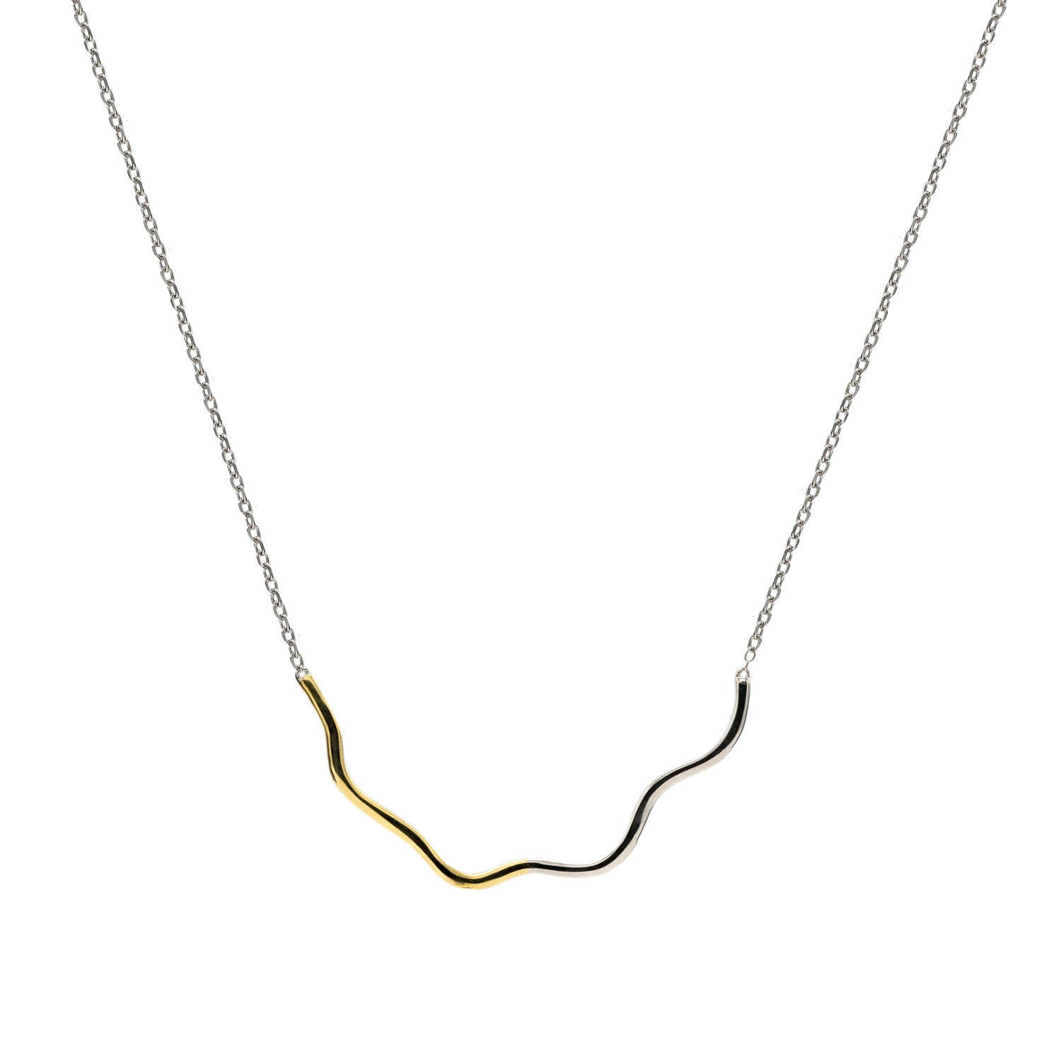 Colgantes plata originales diseño irregular en plata lisa-LINEARGENT