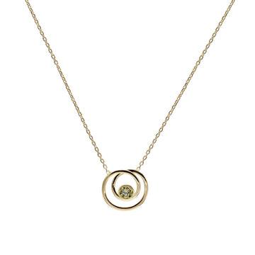 Colgantes plata originales estilo espiral con circonitas tono verde