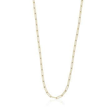 Collar cadena diseño de eslabones alargados en dorado