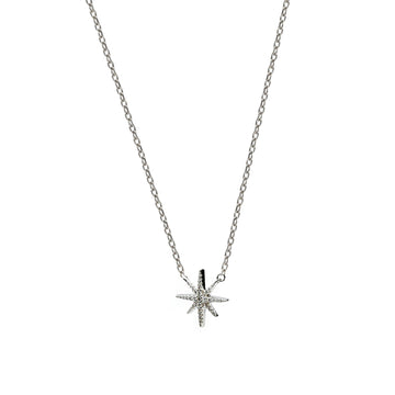 Collar de plata inspiracion estrella con circonitas