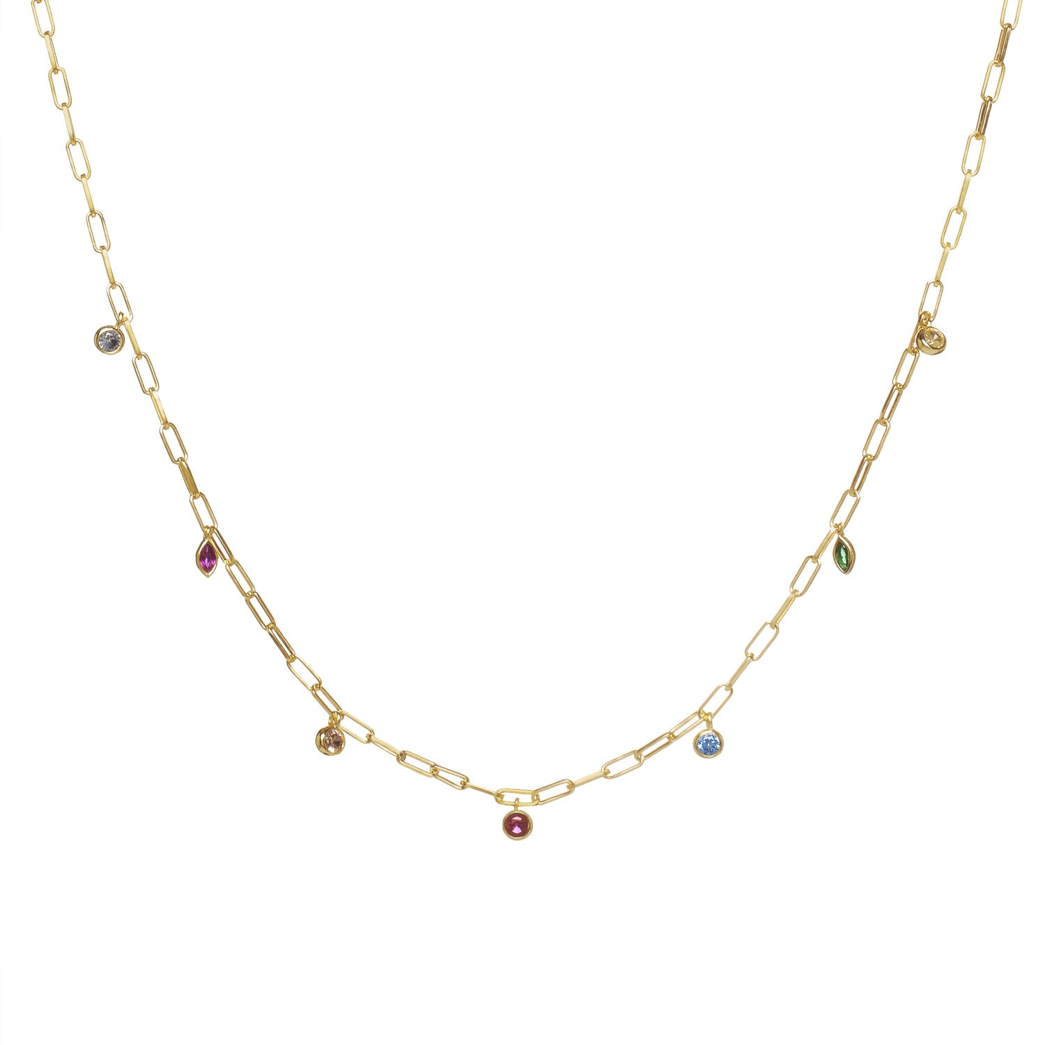 Collares con mini colgantes diseño colorido y elegante-LINEARGENT